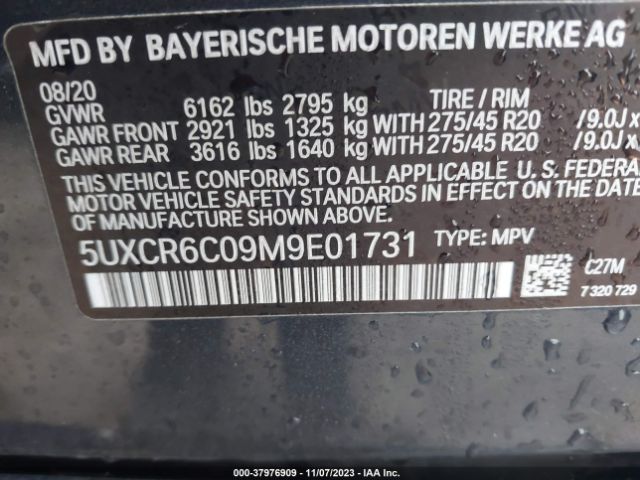 5UXCR6C09M9E01731 BMW X5 Xdrive40i