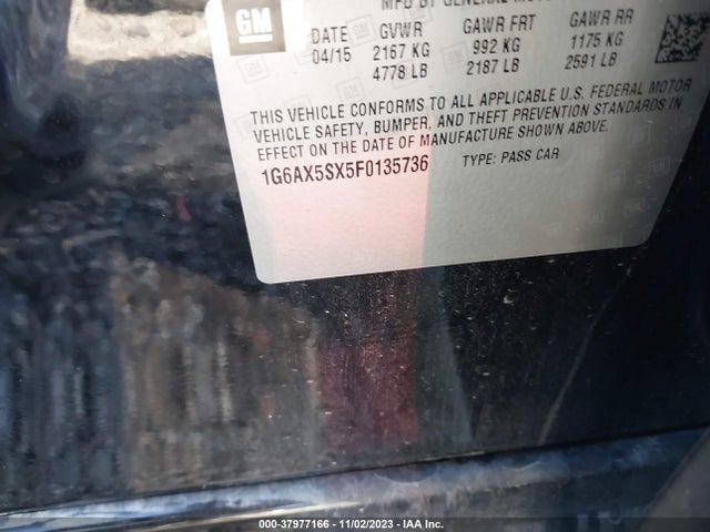 1G6AX5SX5F0135736 Cadillac CTS LUXURY