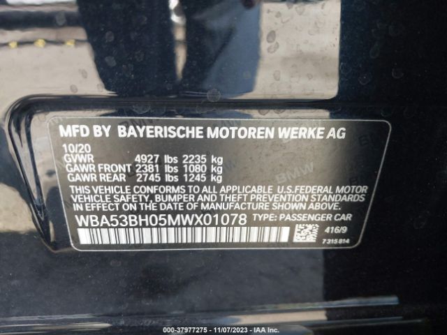 WBA53BH05MWX01078 BMW 5 Series 530i