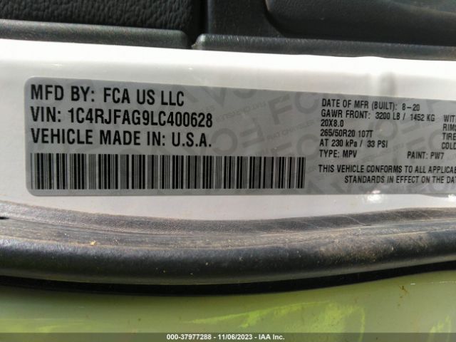 1C4RJFAG9LC400628 Jeep Grand Cherokee Altitude 4x4