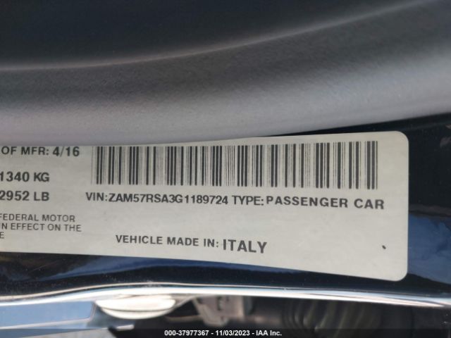 ZAM57RSA3G1189724 Maserati GHIBLI S