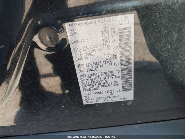 Nissan ROGUE SV 2014 5N1AT2MV6EC762151 Image 9