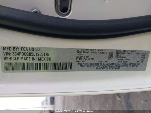 3C4PDCGB5LT265175 Dodge Journey Crossroad