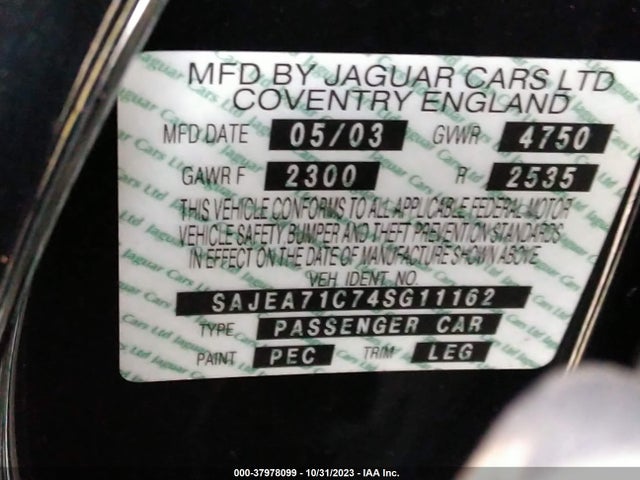 2004 JAGUAR XJ8 SAJEA71C74SG11162 Photo 8