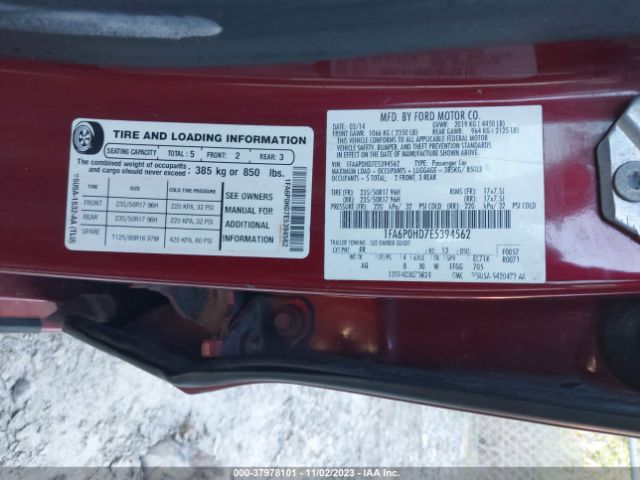 1FA6P0HD7E5394562 Ford FUSION SE