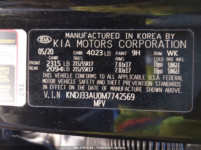 KIA SOUL EX 2021 KNDJ33AU0M7742569 Image 9