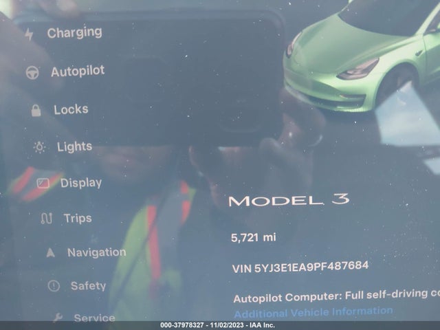 2023 TESLA MODEL 3 REAR-WHEEL DRIVE VIN: 5YJ3E1EA9PF487684