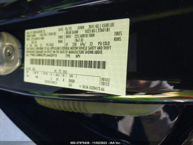 1FMCU9MN2PUA42910 Ford Escape St-line