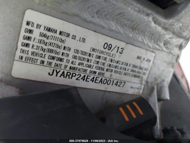 2014 YAMAHA FJR1300 JYARP24E4EA001427 Photo 9