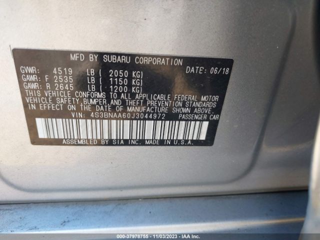 4S3BNAA60J3044972 Subaru Legacy 2.5i
