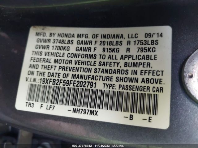19XFB2F59FE202791 Honda Civic Lx