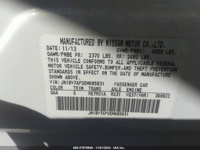 JN1BV7AP0EM685831 Infiniti Q50 Premium