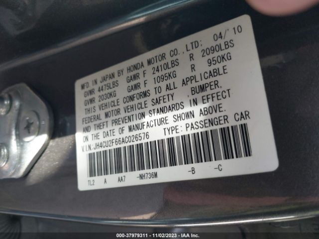 2010 ACURA TSX JH4CU2F66AC026576 Photo 8