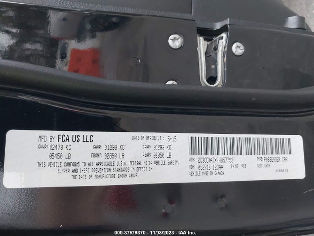 Dodge Charger Police 2015 2C3CDXATXFH857793 Image 9