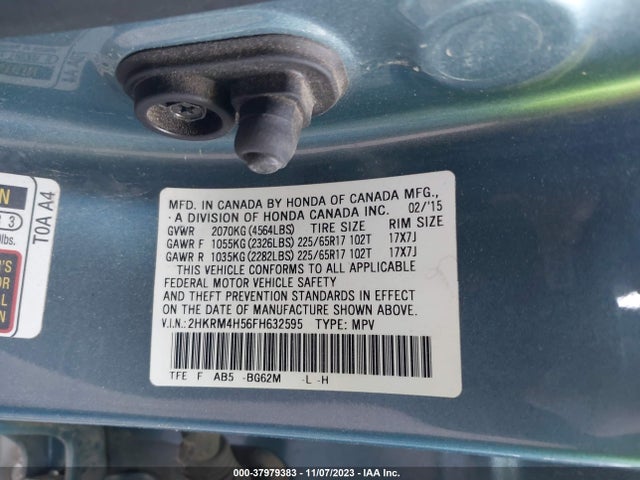 Honda CR-V EX 2015 2HKRM4H56FH632595 Image 9
