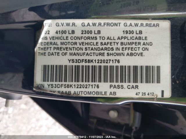 2002 SAAB 9-3 YS3DF58K122027176 Photo 8