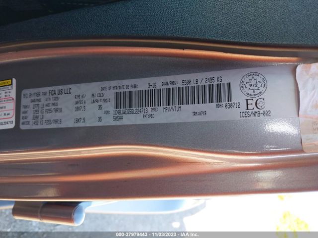 Jeep Wrangler Unlimited Sahara 2016 1C4BJWEG5GL224713 Image 9