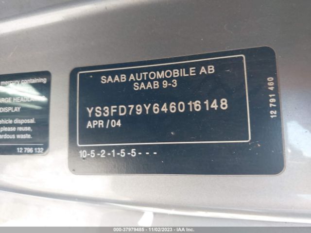 2004 SAAB 9-3 YS3FD79Y646016148 Photo 8