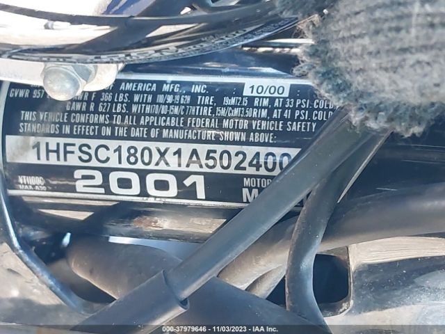 2001 HONDA VT1100 1HFSC180X1A502400 Photo 9