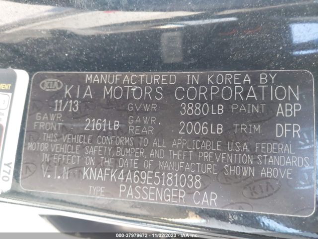 KNAFK4A69E5181038 KIA FORTE LX
