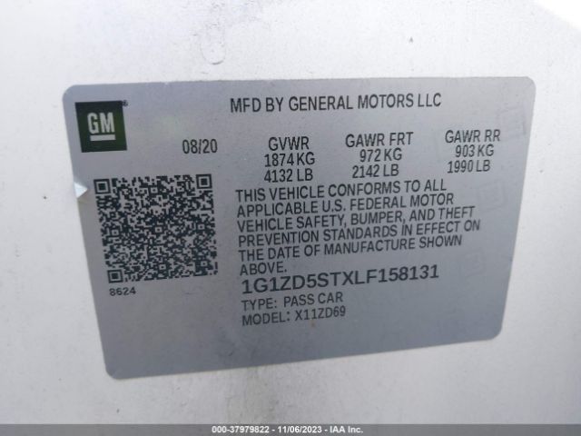 2020 CHEVROLET MALIBU 1G1ZD5STXLF158131 Photo 8