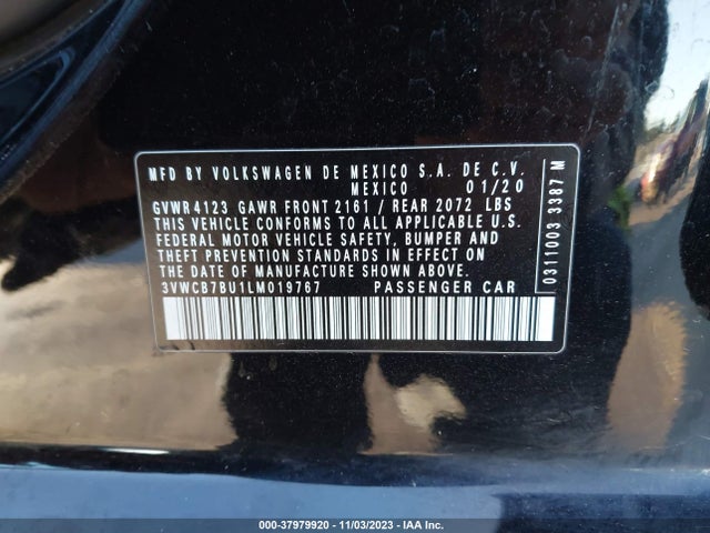 3VWCB7BU1LM019767 Volkswagen Jetta 1.4t R-line/1.4t S