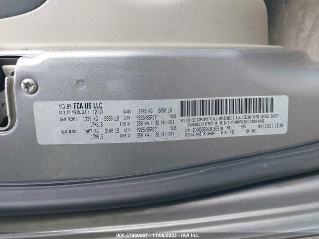 Dodge Grand Caravan Se 2018 2C4RDGBG4JR185210 Image 9