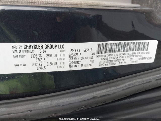 2C4RDGBG3ER407323 Dodge Grand Caravan American Value Pkg