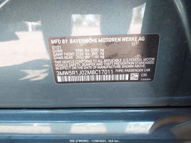 3MW5R1J02M8C17011 BMW 3 Series 330i