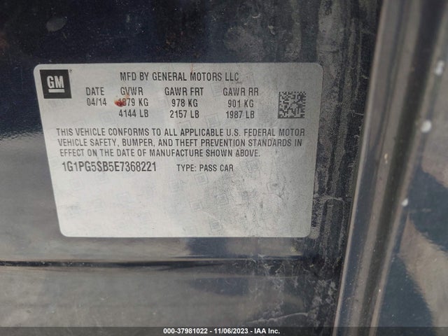 Chevrolet CRUZE LTZ 2014 1G1PG5SB5E7368221 Image 9
