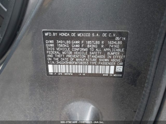 3HGGK5H80FM708353 Honda Fit Ex/ex-l
