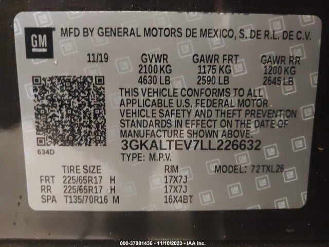 GMC Terrain Awd Sle 2020 3GKALTEV7LL226632 Image 9