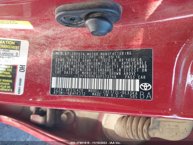 Toyota Corolla Xse 2017 5YFBURHE8HP573148 Image 9