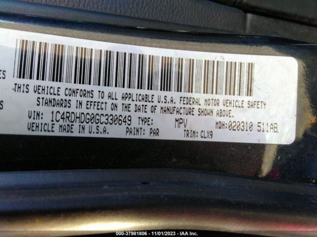 1C4RDHDG0GC330649 Dodge DURANGO LIMITED
