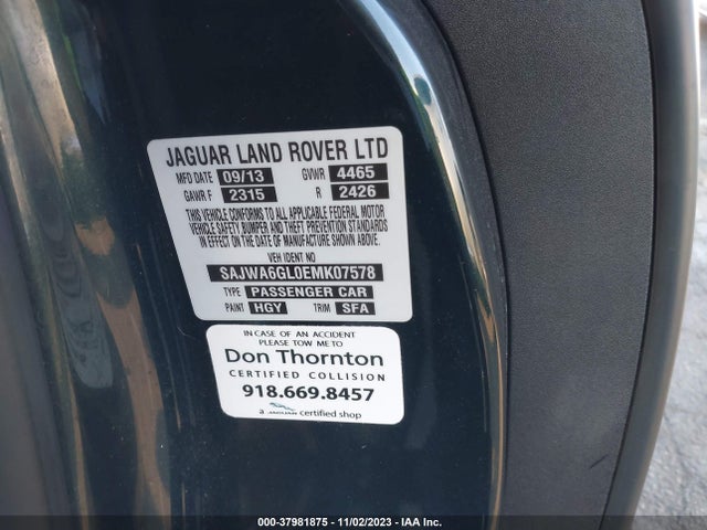 2014 JAGUAR F-TYPE SAJWA6GL0EMK07578 Photo 8
