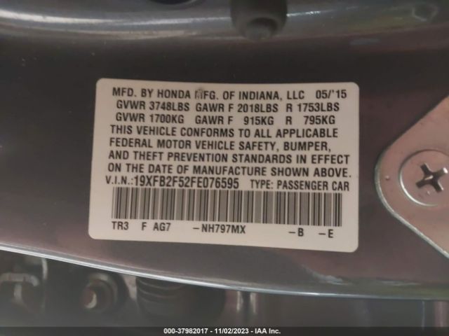 19XFB2F52FE076595 Honda Civic Lx