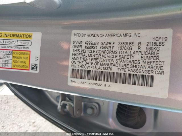1HGCV1F16LA018376 Honda ACCORD LX