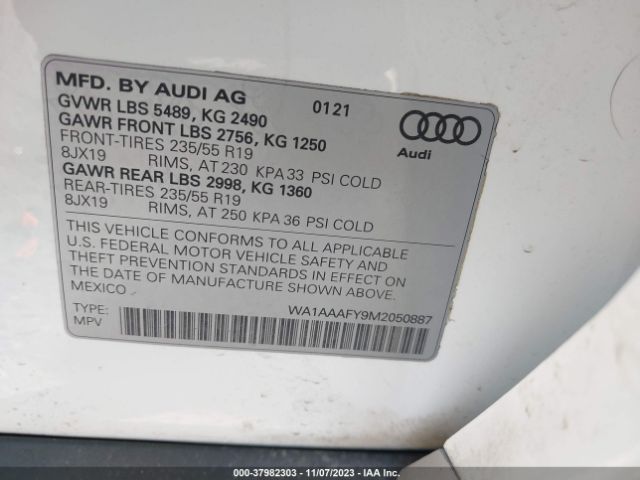 2021 AUDI Q5 WA1AAAFY9M2050887 Photo 8