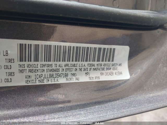 1C4PJLLB0LD547180 Jeep Cherokee Altitude Fwd