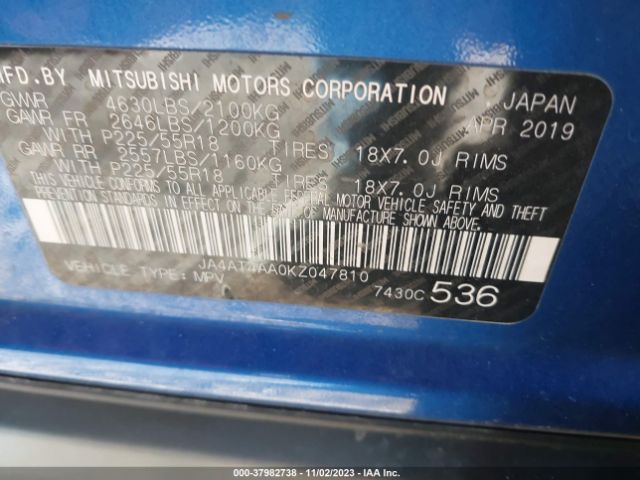JA4AT4AA0KZ047810 Mitsubishi Eclipse Cross Le