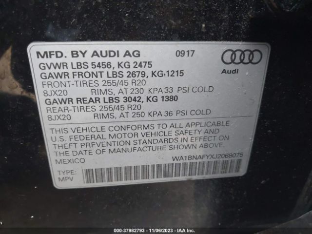 2018 AUDI Q5 WA1BNAFYXJ2068075 Photo 8