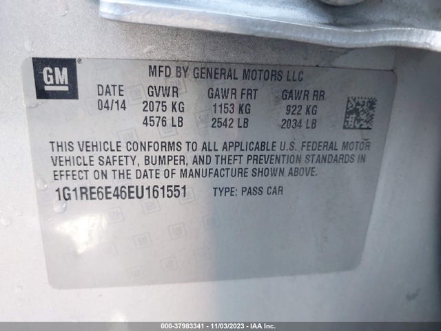 Chevrolet Volt 2014 1G1RE6E46EU161551 Image 9