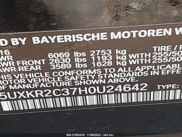 5UXKR2C37H0U24642 BMW X5 Sdrive35i