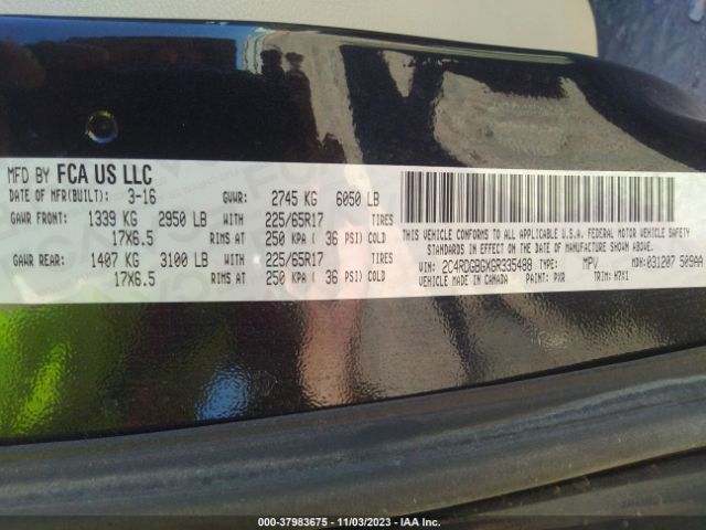 2C4RDGBGXGR335488 Dodge Grand Caravan American Value Pkg