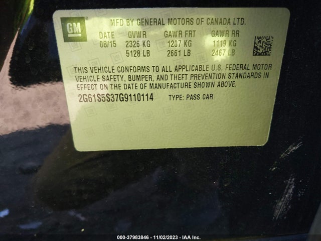 2G61S5S37G9110114 Cadillac Xts Platinum