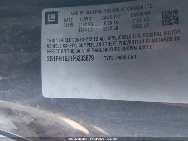 Chevrolet Camaro 1ss 2015 2G1FH1EJ1F9283879 Image 9