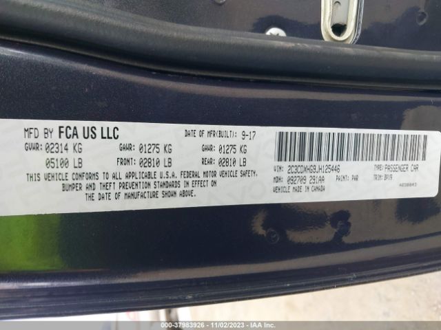 2C3CDXHG9JH125446 Dodge Charger Sxt Plus