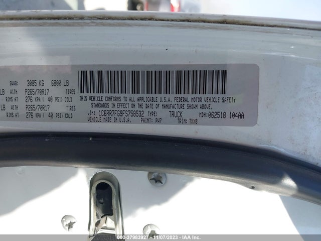 RAM 1500 Tradesman 2015 1C6RR7FG9FS758532 Image 9