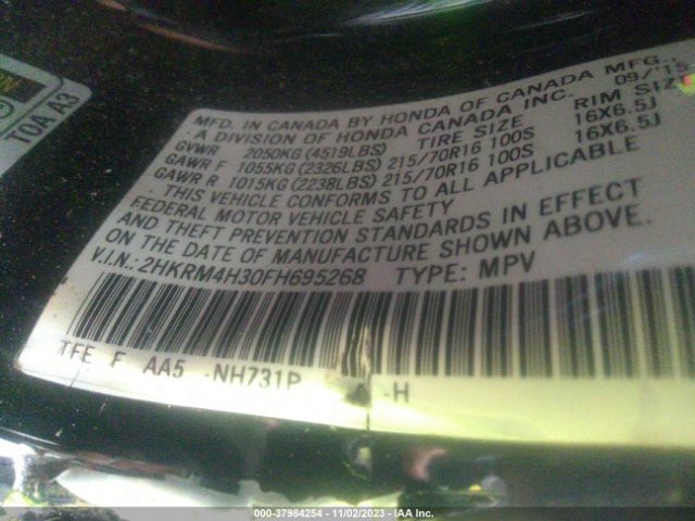 2HKRM4H30FH695268 Honda CR-V LX
