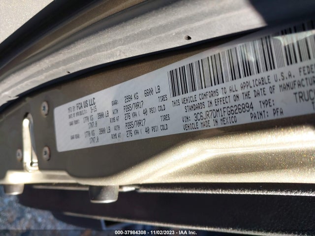 3C6JR7DM1FG626894 RAM 1500 Tradesman